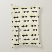 Gepersonaliseerd wit eikenblad patroon accent kussen (Voorkant(Verticaal))