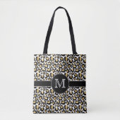 Gepersonaliseerd wit en goud tote bag (Voorkant)