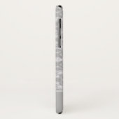 Gepersonaliseerd wit en grijs patroon Case-Mate iPhone case (Achterkant/links)