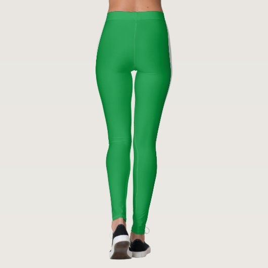 Gepersonaliseerd wit en groen trendy girly leggings (Achterkant)