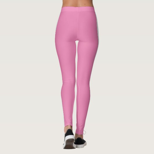 Gepersonaliseerd wit en roze trendy girly leggings (Achterkant)