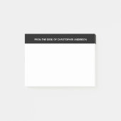 Gepersonaliseerd wit en zwart post-it® notes (Voorkant)