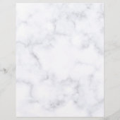 Gepersonaliseerd wit faux marmer goud bloemenaccen briefhoofd (Achterkant)