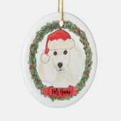 Gepersonaliseerd wit hulpmiddel keramisch ornament (Rechts)