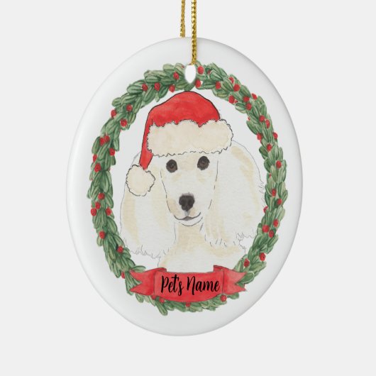 Gepersonaliseerd wit hulpmiddel keramisch ornament (Rechts)