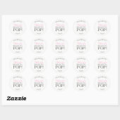 Gepersonaliseerd Wit KLAAR OM POP Baby shower Ronde Sticker (Vel)