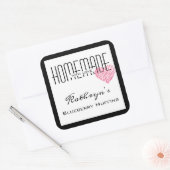 Gepersonaliseerd wit label "Homemade with Love" (Envelop)