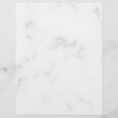 Gepersonaliseerd wit marmer gouden beroerte accent briefhoofd (Achterkant)