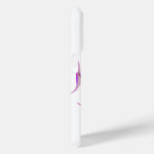 Gepersonaliseerd Wit met Roze 3D Chrome Case-Mate iPhone Case (Achterkant / Rechts)