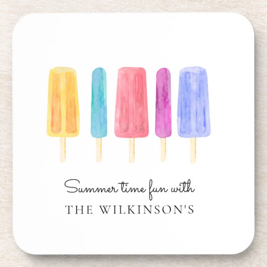 Gepersonaliseerd wit Modern Simple Bier Onderzetter (Voorkant)