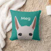 Gepersonaliseerd wit Podenco gezicht Kussen (Deken)