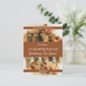 Gepersonaliseerd wit script bruin modern recept briefkaart (Staand voorkant)