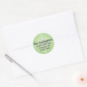 Gepersonaliseerd Wit Snowflake Return-adres Ronde Sticker (Envelop)