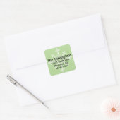 Gepersonaliseerd Wit Snowflake Return-adres Vierkante Sticker (Envelop)