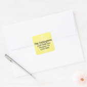 Gepersonaliseerd Wit Snowflake Return-adres Vierkante Sticker (Envelop)