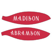 Gepersonaliseerd wit type op rood basketbal (Panelen)