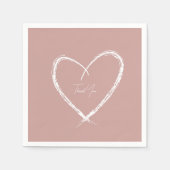 Gepersonaliseerd wit Vrijgezellenfeest Rosed Gold Servet (Voorkant)