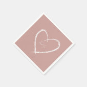 Gepersonaliseerd wit Vrijgezellenfeest Rosed Gold Servet (Hoek)