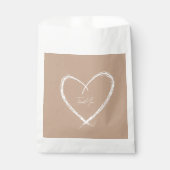 Gepersonaliseerd wit Vrijgezellenfeest Taupe Bedankzakje (Voorkant)