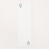 Gepersonaliseerd wit Yoga Mat Small Monogram (Voorkant)