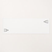 Gepersonaliseerd wit Yoga Mat Small Monogram (Voorkant (horizontaal))