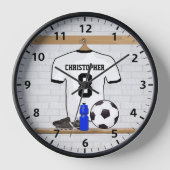 Gepersonaliseerd wit zwart Football Soccer Jersey (Voorkant)