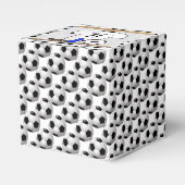 Gepersonaliseerd wit zwart Football Soccer Jersey Bedankdoosjes (Voorkant Zijde)