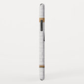 Gepersonaliseerd wit zwart Football Soccer Jersey Case-Mate iPhone Case (Achterkant/rechts)