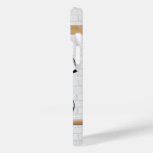 Gepersonaliseerd wit zwart Football Soccer Jersey Case-Mate iPhone Case (Achterkant / Links)