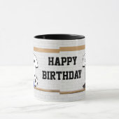 Gepersonaliseerd wit zwart Football Soccer Jersey Mok (Midden)