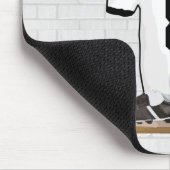 Gepersonaliseerd wit zwart Football Soccer Jersey Muismat (Hoek)