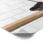 Gepersonaliseerd wit zwart Football Soccer Jersey Poster (Hoek)