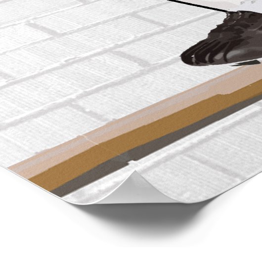 Gepersonaliseerd wit zwart Football Soccer Jersey Poster (Hoek)