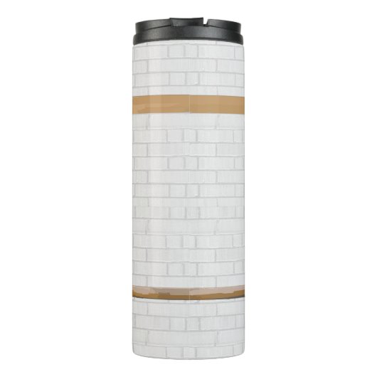 Gepersonaliseerd wit zwart Football Soccer Jersey Thermosbeker (Achterkant)