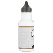 Gepersonaliseerd wit zwart Football Soccer Jersey Waterfles (Links)