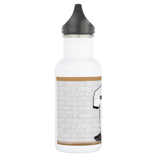 Gepersonaliseerd wit zwart Football Soccer Jersey Waterfles (Links)