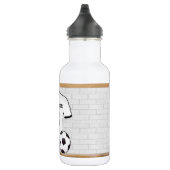 Gepersonaliseerd wit zwart Football Soccer Jersey Waterfles (Rechts)