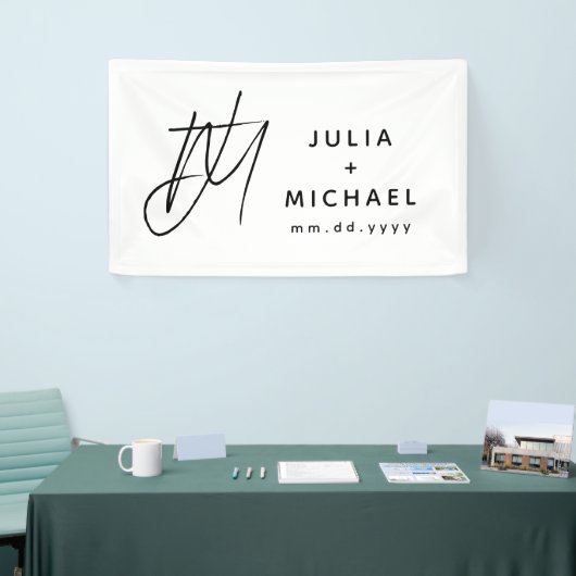 Gepersonaliseerd withuwelijk spandoek (Beurs)