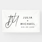 Gepersonaliseerd withuwelijk spandoek (Horizontaal)