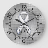 Gepersonaliseerd witlint witboek grote klok (Voorkant)