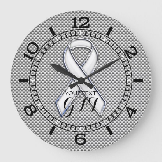 Gepersonaliseerd witlint witboek grote klok (Voorkant)