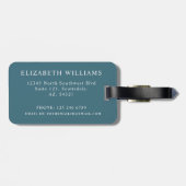 Gepersonaliseerd Witte Bloemen Rode Groene Paisley Bagagelabel (Achterkant horizontaal)