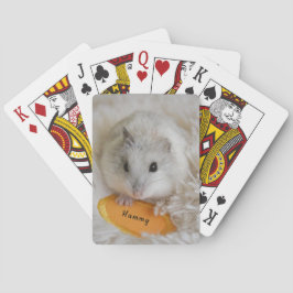 Gepersonaliseerd Witte Dwarf Hamster Pet Pokerkaarten