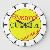 Gepersonaliseerd witte wasbalkklok grote klok (Voorkant)