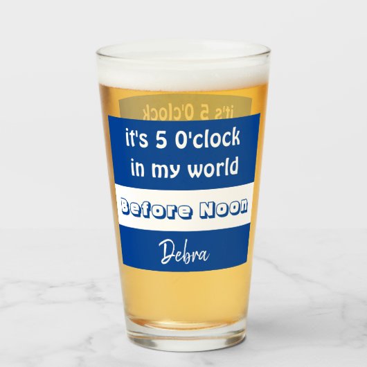 Gepersonaliseerd witty bier glas (Voorkant gevuld)