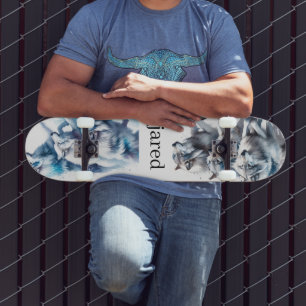 Gepersonaliseerd wolf Pack Persoonlijk Skateboard
