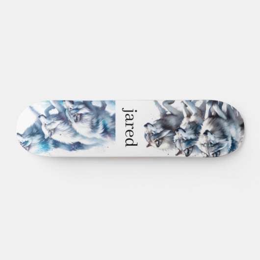 Gepersonaliseerd wolf Pack Persoonlijk Skateboard (Horizontaal)