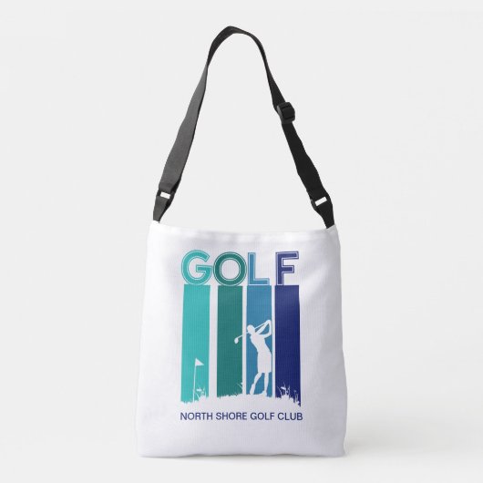 Gepersonaliseerd Woman Golfer Golf Club Crossbody Tas (Achterkant)