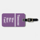 Gepersonaliseerd Woo Hoo | Grappige bagagelabel (Voorkant horizontaal)