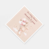 Gepersonaliseerd Woodland Bunny Rabbit Baby shower Servet (Hoek)